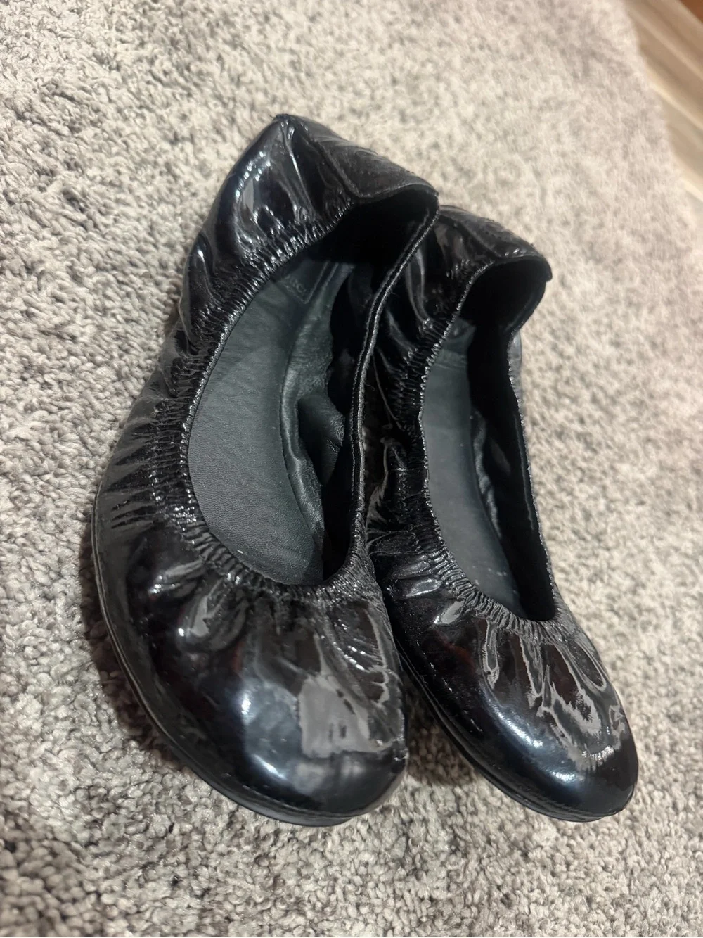 Tory Burch Black Patent Leather Ballet Flats